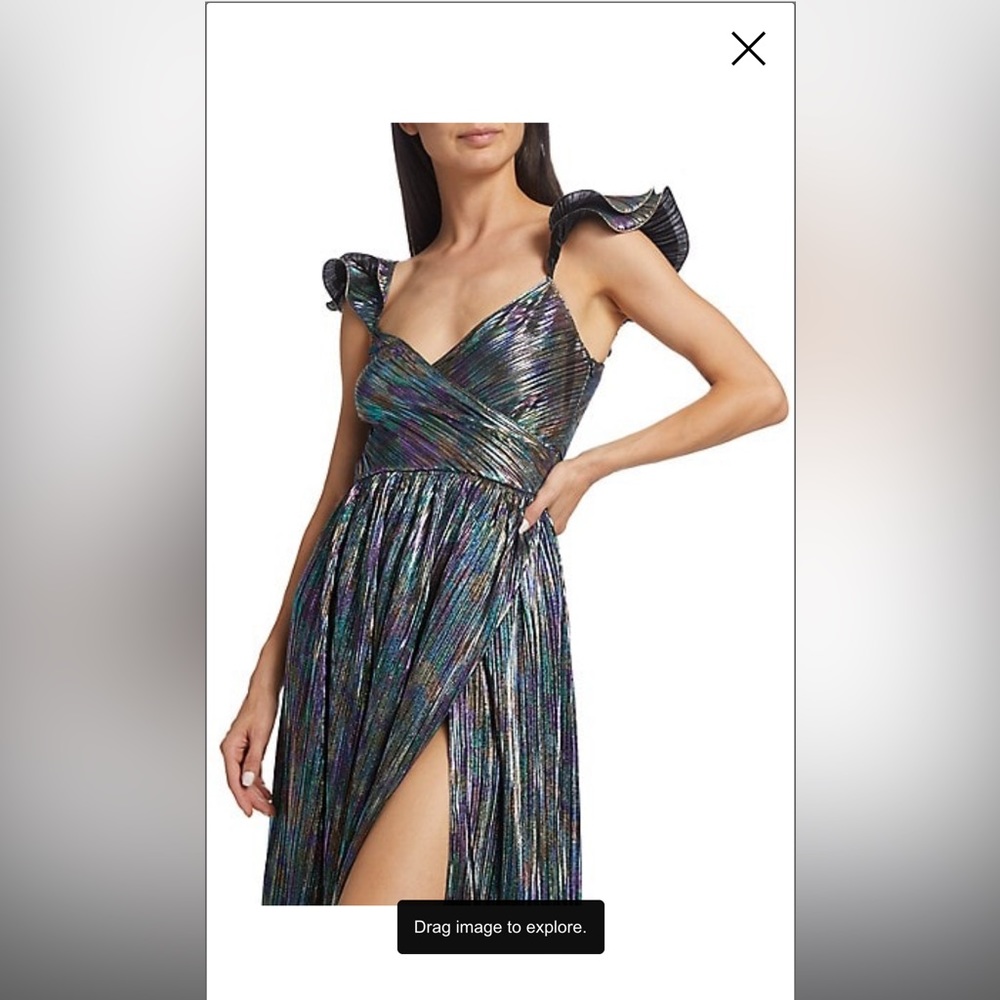 SAYLOR Multicolor Metallic Maxi Dress